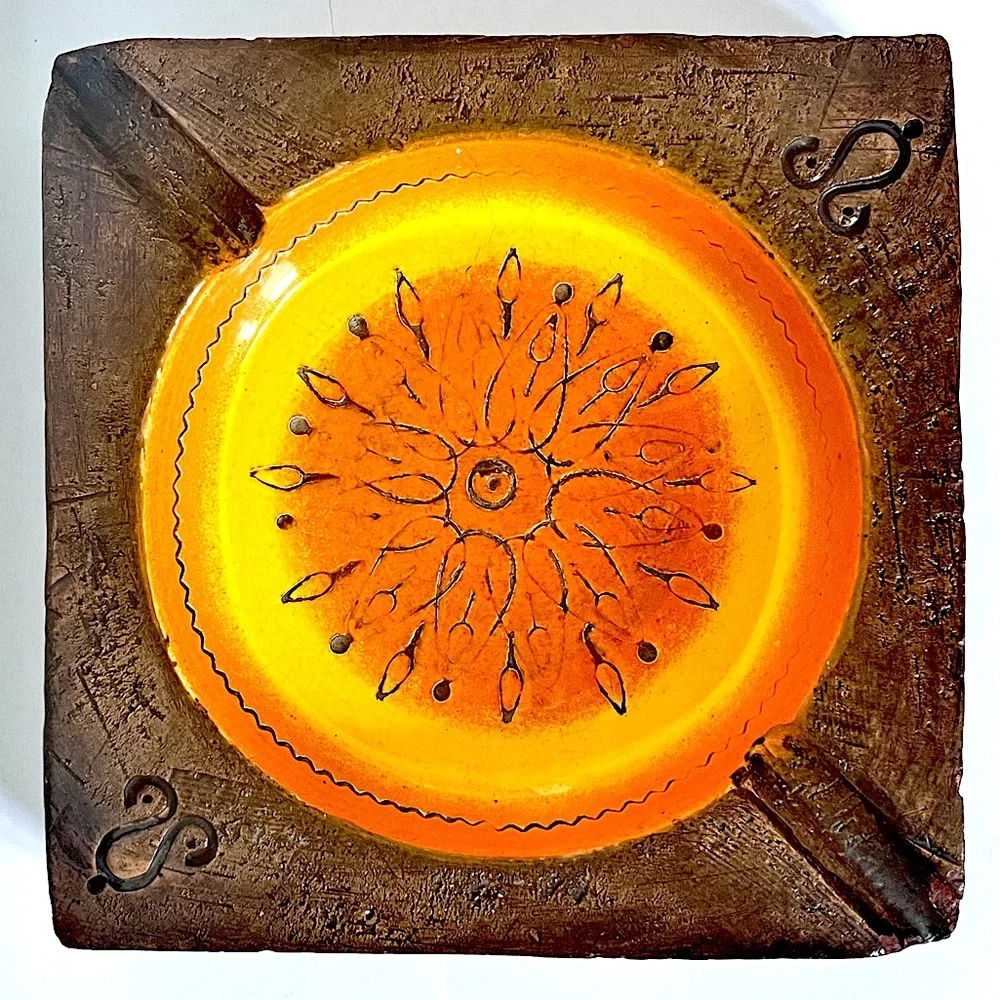 Bitossi Ceramic Ashtray Trinket Tray Pottery Italy Rosenthal Netter Mid Century - Picture 3 of 9